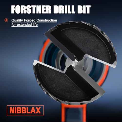 1-5/8" Forstner Bit for Wood, 1-5/8 Inch (Dia.) Wood Drill Bit Forstner Bits for Woodworking, Hex Shank