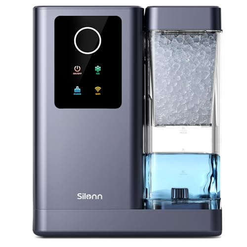 Silonn Nugget Ice Maker with App & Voice Control, 40lbs/24H, Self-Cleaning Portable Ice Machine with 3L Water Tank for Home & Kitchen