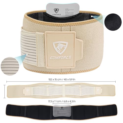 Sciatica Pain Relief Brace with Ice Pack, Widen Sacroiliac SI Joint Hip Belt for Women and Men, Back Brace for Lower Back Pain, Pelvis Support (Waist Circumference: 30-40 inches, Stretchable)