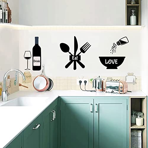 Large Kitchen Decals Quotes Kitchen Wall Stickers is The Heart of Home Vinyl Wall Sign Art Decor Word Saying with Kitchenware Big Butterfly DIY Wall Design Art Decor Home Decor.