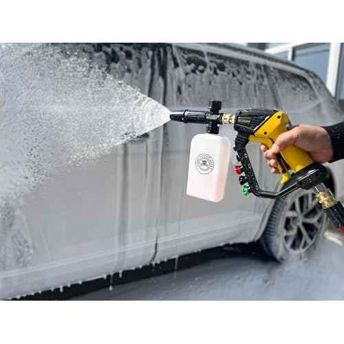 GDHXW Adjustable Length High Power Washer Gun 5000PSI,with Foam Cannon and Pressure Washer Gun Accessories