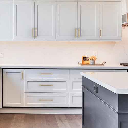 Amerdeco 10 Pack Champagne Bronze Cabinet Pulls 7.5 Inch(192mm) Hole Center Drawer Pulls Cabinet Hardware Kitchen Cabinet Handles for Bathroom ZH0031