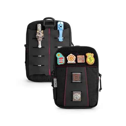 TACTICAL GEEK Block K EDC Compact Waist Pouch, Utility Pocket Organizer with Cache Pad, Nylon Zippers Tool Pouch, Multi-Purpose Small Gadget Organization for Daily Carry