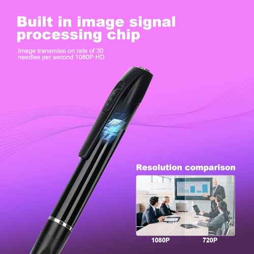 Mini Camera Pen Camera, HD 1080P Small Security Camera, 64GB Rechargeable Nanny Cam