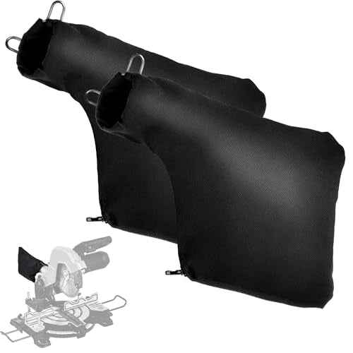 Dust Bag for Miter Saw 255 Model, Adjustable Bracket Size Dust Collector Bags with Zipper, for Diameter of 45mm-50mm