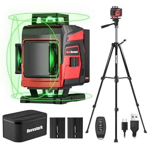 Laser Level with Tripod, 4x360¡Æ Green Line Laser Tool with Self-Leveling & Manuel Models, Remote/Touch Control, Rechargeable Battery for Picture Hanging, Tile, Home Renovation (Bag Included)