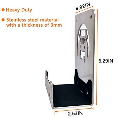 Heavy Duty Door Hanger Bracket for Garage Wall - Heavy Duty Utility Hook for Wall Mount Ladder Storage.Fit for Jeep Wrangler Door Hanger Bracket(Bright Silver£¨Pack of 2£©)