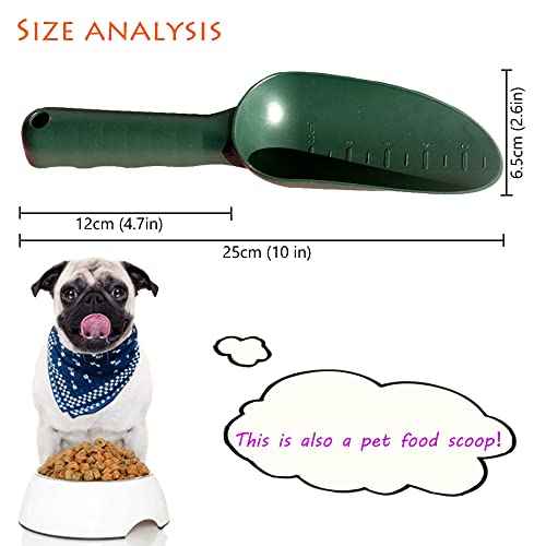 Plastic Garden Shovel Plant Hand Trowels 3 Pack Soil Planting Digging Transplanting Multi-Function Beach Sand Pet's Food Scoop Garden Tools