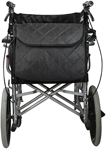 Wheelchair Backpack Bag, Wheelchair Bag,6Colors - Large Tote Accessory to Hang on Back- Lightweight, Wheelchair Storage Organizers for Walkers, Rollators, Scooters (Black)