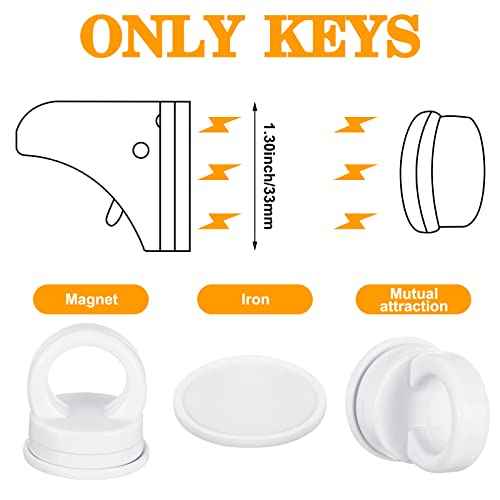 Kingdder 8 Sets Magnetic Cabinet Locks Keys Proofing Safety Magnet Drawer Replacement Keys Universal Magnetic Key for Drawers and Cabinets (Locks Not Included)