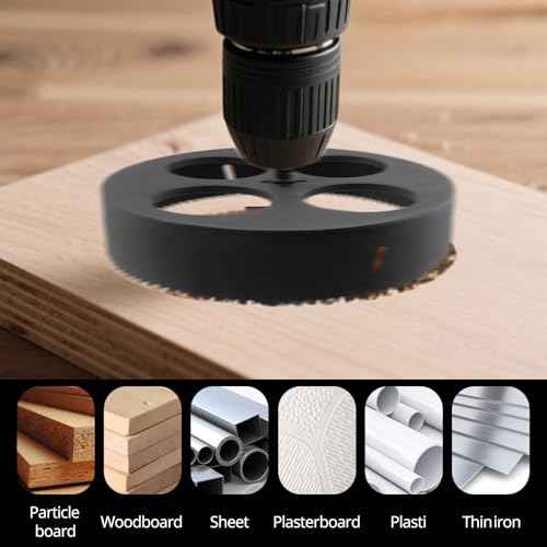 9.5-inch Hole Cutter with Drill Bit and Hex Wrench Drilling Holes Bi-Metal Hole Saw for Wood Plastic Drywall Thin Metal