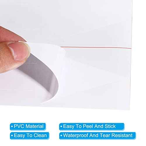 PATIKIL 8"x2" Arrow Sticker, 10 Pack PVC Removable Self Adhesive Waterproof Floor Decal Wall Marking Arrow Sign for Road Instructions, White