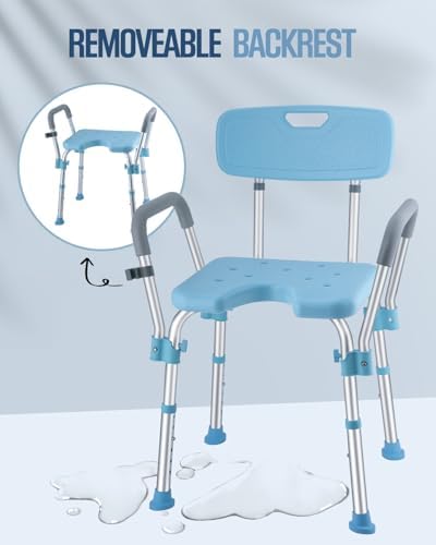 Shower Chair for Inside Shower, U-Shape Shower Bench for Elderly and Disabled Heavy Duty Shower Seat