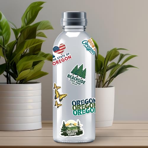Oregon State Travel Stickers 50 Pieces Vinyl Waterproof Decal for Laptop Water Bottle Phone Car Window Bike Motorcycle Stakeboard Scrapbook OR Sticker Gifts for Kid Teen Adult