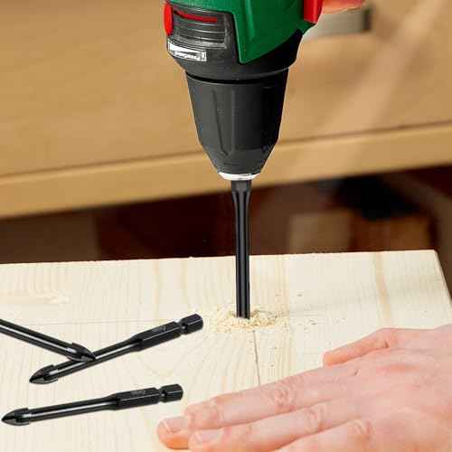 40 PCS Tile Drill Bits 6mm 1/4¡±Masonry Drill Bits Concrete Drill Bit Set Alloy 1/4 Hex Shank for Tile Glass Mirror Ceramic Wood Brick (4 Set,1/4'' 6mm,40pcs)