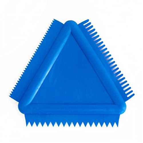 Wood Graining Painting Tool yyangz Triangle Shaped Wood Texture Graining Tool, Household Wall Art Paint Rubber for DIT Wall Room Decoration, Blue