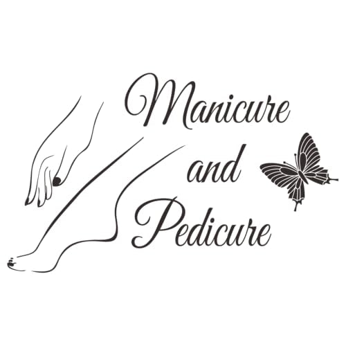 Foot Massage Wall Decal - Manicure and Pedicure Decor Stickers, Spa Treatment Wall Art, and Beauty Salon Decor for Wellness and Relaxation
