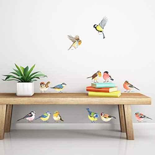 DECOWALL DS2-8038 Little Birds Kids Wall Stickers Wall Decals Peel and Stick Removable Wall Stickers for Kids Nursery Bedroom Living Room (Small) d?cor