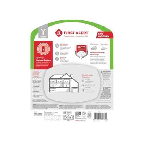 First Alert 10 Year Back Up Hard-Wired w/Battery Back-Up Ionization Smoke and Carbon Monoxide Detect