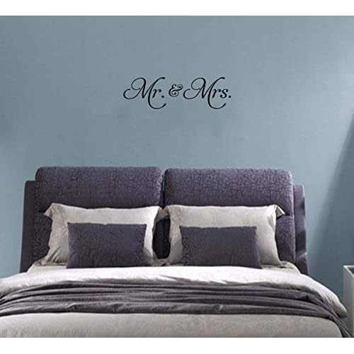 Mr&Mrs Wall Sticker Removeable Quote Vinyl Wall Art Decals