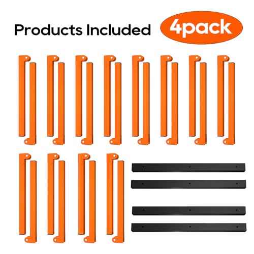 Heavy-Duty 3-Tier Wall Mounted Lumber Storage Rack | Metal Wood Organizer for Indoor & Outdoor | 4 Pack, Rust-Resistant