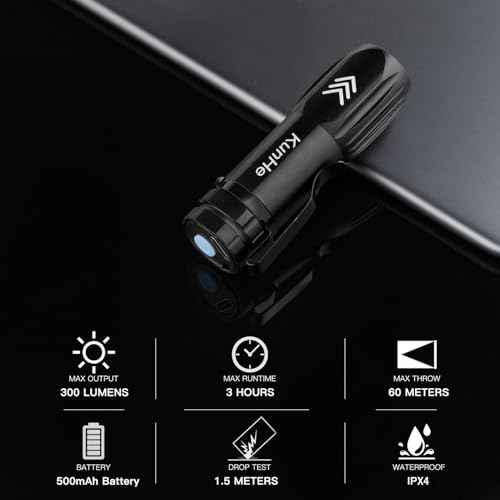 KunHe 10 Pack Small Rechargeable Flashlights Bulk USB-C Mini High Lumen Flashlight Clip-on Portable Pocket Flash Light for EDC Emergency Home Use Stocking Stuffers