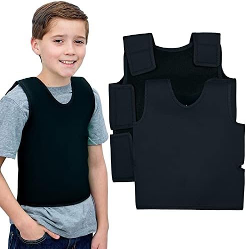 Sensory Compression Vest Sensory Processing Disorder Vest Deep Pressure Comfort for Autism Hyperactivity Mood Processing Disorders (Medium 17” x 30”)