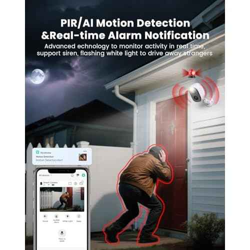 Security Cameras Wireless Outdoor, Battery Powered WiFi Cameras for Home Security, 2K Color Night Vision, AI Motion Detection, IP66 Waterproof,2-Way Talk,SD/Cloud Storage (1 Pack)