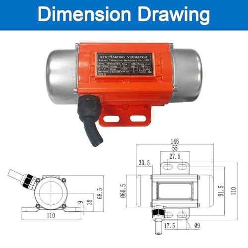 Concrete Vibrator Vibration Motor Single Phase AC 110V 3600RPM Vibrating Motor With Power Plug for Shaker Table (30 Watts)