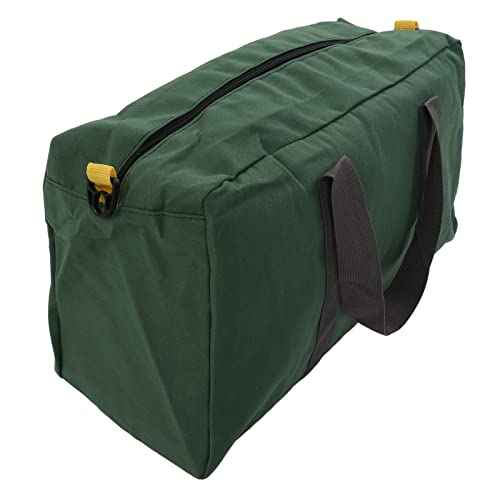 Wide Mouth Hand Tool Bag, Waterproof Heavy Duty Large Capacity Large Zipper Portable Canvas Tool Tote Bag for Woodworking Electrician (20 Inch)