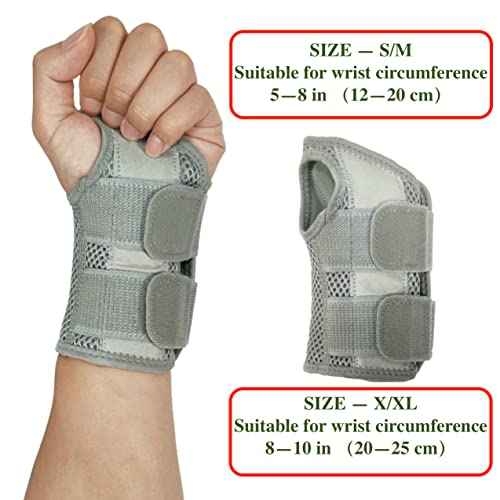 Wrist Brace for Carpal Tunnel Relief Night Support, Hand Brace with 2 Stays for Women Men, Adjustable Wrist Support Splint for Right Left Hands for Tendonitis, Arthritis, Sprains (Pack of 2)