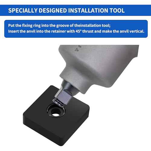 5-Pack 1/2" and 3/8" Impact Retaining Ring Clip With O-Ring for Milwaukee Electric or Pneumatic Impact Wrenches, Includes Anvil Install Tool, Compatible With Cordless and Air Wrenches