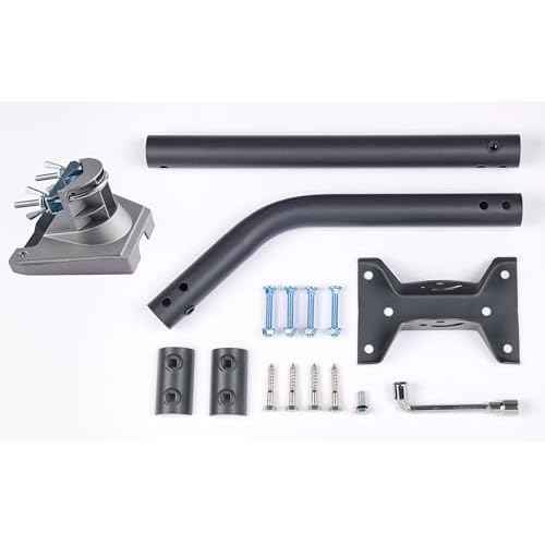 CEKAY Starlink Mounting Kit (Includes 35" Pole and Adapter) ? Sturdy Pole Mount with Adapter for Gen3/V3 Standard Dish ? Adjustable J-Pole Mast for Wall, Eave, or Roof