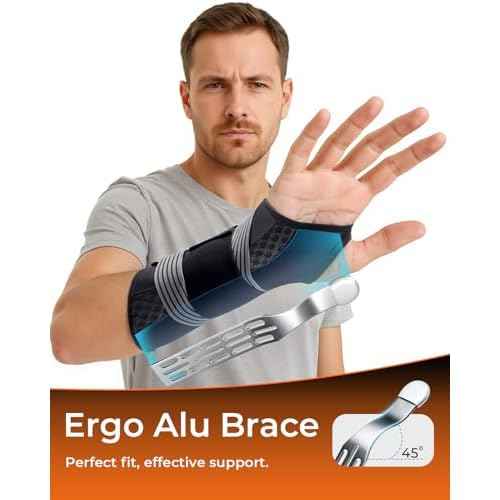Carpal Tunnel Wrist Brace Night Support for Men Women, [Breathable Air Mesh] Wrist Splint for Tendonitis, Sprain, Arthritis, Medical-Grade Adjustment Rigid Hand Brace for Sleeping, Pain Relief, Work (Black, S/M, Left Hand)
