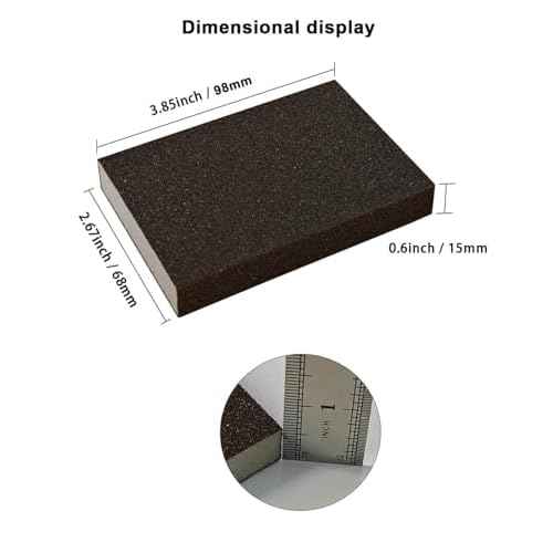 Fine Sanding Block Sandpaper Sponge - 10Pcs 220 Grit Sand Paper Blocks for Wood, Metal, and Drywall