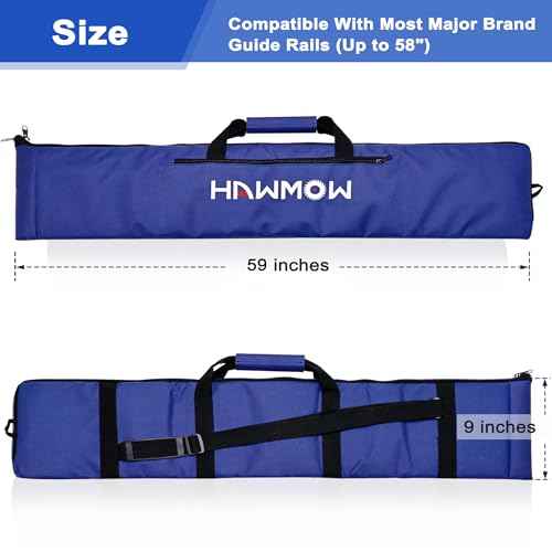 Guide Rail Protective Bag for Most Brand, Professional Carry Bag for Transporting Track Saw Guide Rails and Aaccessories, Up to 59¡±, Classic Blue