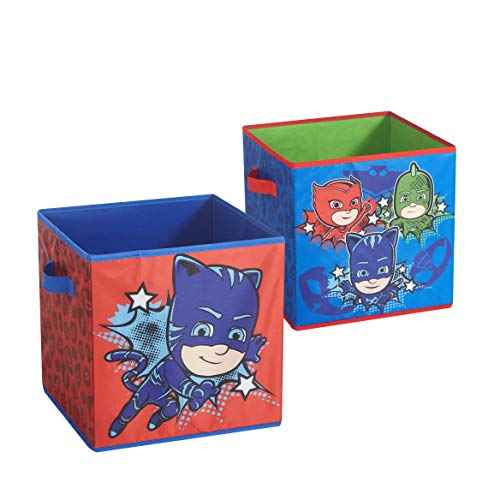 Idea Nuova PJ Masks 2 Pack Collapsible Storage 11.5" Cubes with LED Lights
