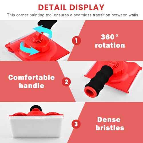 Paint Edger Trimmer with 2 Replacement Pads,Paint Edgers Tool,Walls & Ceilings Pad Painter,Paint Pad Applicator,Edge Trimmer & Paint Edger Tool for Home Wall Painting