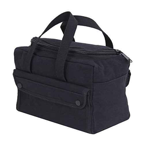 Rothco Wide Mouth Mechanics Tool Bag with Brass Zipper - Heavy Duty Canvas Construction - Ideal for Tool Storage and Transport, Black