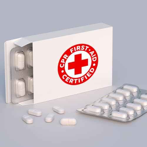 CPR First Aid Certified Trained Medical Symbol Stickers Vinyl Decals Professional Emergency Safety Certification Labels 27Pcs Hat Bumper Skateboard Bike Bedroom Water Bottles