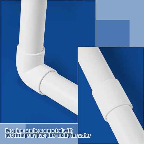HJ 4FT Feet PVC Pipe 20PCS White Sch40 Industrial Pipes (1/2")
