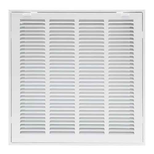 18"W x 18"H [Duct Opening Size] Steel Return Air Filter Grille - Removable Face/Door for 1 inch Filters -HVAC Vent Cover Grill - White [Outer Dimensions: 20 5/8"W X 20 5/8"H]