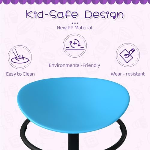 Sensory Spinning Chair for Autistic Kids, Sensory Chair for ADHD Teens, 360 Rotation, Heavy Duty 220 Lb. Capacity, Blue
