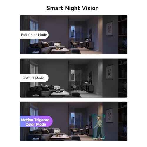 2K Cameras for Home Security with Night Vision, Indoor Camera for Dog/Cat/Pet/Nanny/Baby, AI Human, Motion Alerts, 2-Way Audio, 2.4G/5G, Compatible with Alexa (2-Pack)