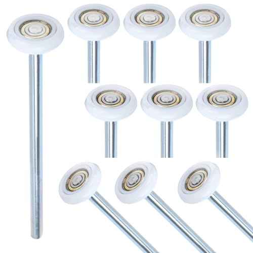 10 Pack 9" Stem 2" 13 Ball Nylon Commercial Grade Garage Door Roller, Quiet/Durable and High Load, Use 6200ZZ Double Seals Precision Bearings