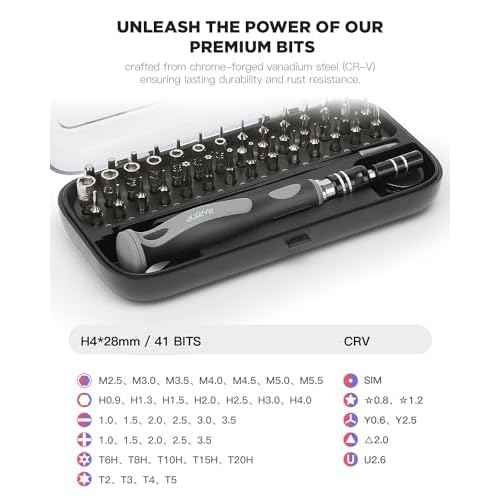 Precision Screwdriver Set - 48 in 1 screwdriver bit set Magnetic Small Screwdriver Set with Case, mini screwdriver set for Computer, Laptop, iPhone, MacBook, PC, Game Console, Eyeglass(48-IN-1)