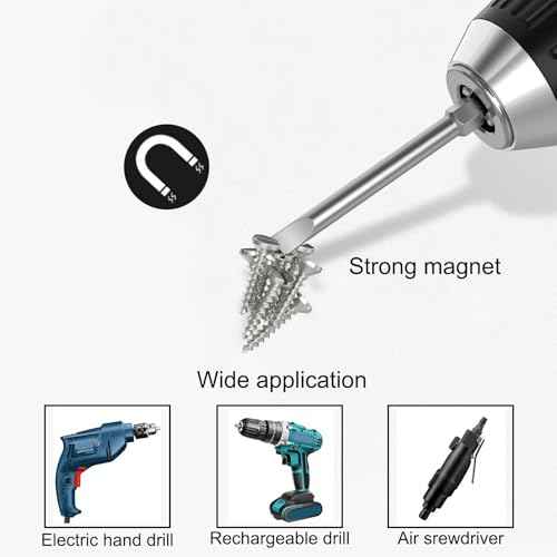 10Pcs Flat Head Screwdriver Bits 6mm / 0.24inch Magnetic Slotted Tip Screwdriver Bits 1/4inch Hex Shank 3inch Long