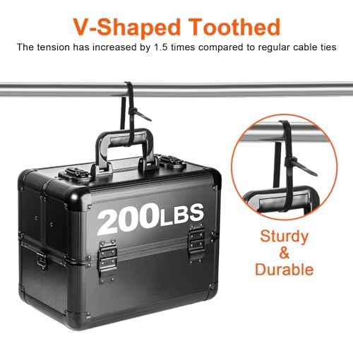 Zip Ties Heavy Duty 12 inch£¬V-Shaped Toothed Double Sided With 200 LBS Tensile Strength Cable Ties £¬Extra Large Wire Ties Adjustable Nylon Tie Wraps for Indoor Outdoor Patented Design£¨400 Pack Black£©