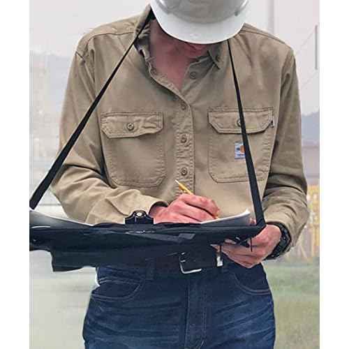 Industrial Field Cases Field Bag with Integrated 11x17 Clipboard, Storage and Shoulder Strap: Perfect for Engineers, Inspectors, Roofers & Architects Black CJFB1117