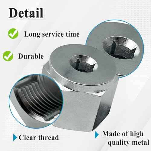 05265 Thread Clean Adapter for Household Outdoor Faucets, Clean Wrench Tool, Silver
